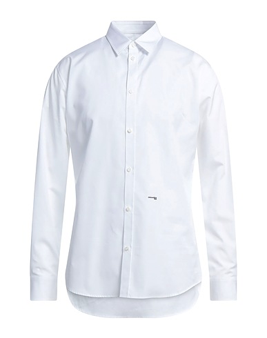 DSQUARED2 Solid colour shirt White 100% Cotton
