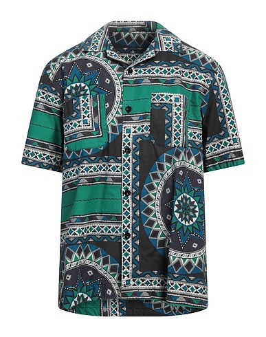 SACAI Camicia fantasia Verde 100% Cotone