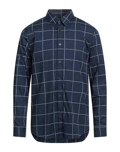 GUESS Kariertes Hemd Nachtblau 97% Baumwolle, 3% Elastan