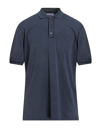 ALPHA STUDIO Polo shirt Slate blue 100% Cotton