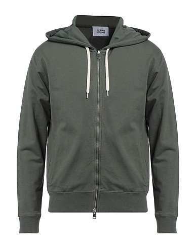 ALPHA STUDIO Felpa Verde militare 100% Cotone