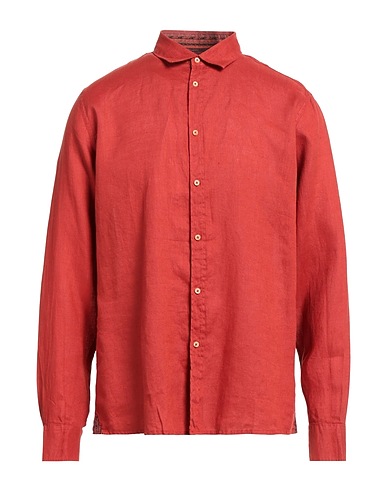 SEINSE Chemise de couleur unie Rouille 100% Lin