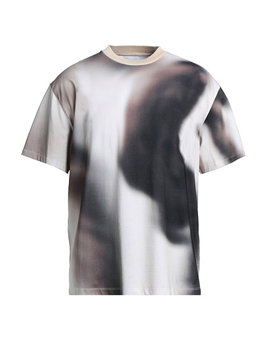 NEIL BARRETT Basic T-Shirt Beige 100% Cotton
