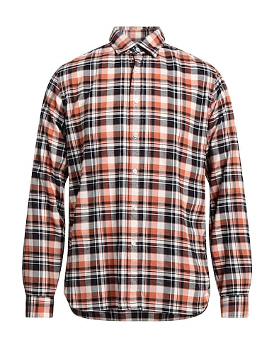 XACUS Checked shirt Brown 100% Cotton