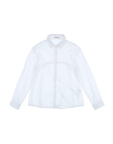 LAURA BIAGIOTTI DOLLS Solid colour shirts & blouses White 70% Cotton, 25% Polyamide, 5% Elastane