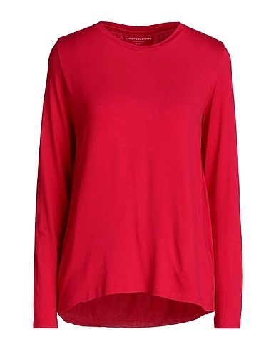 MAJESTIC FILATURES Basic T-Shirt ROSSO 94% Viscose, 6% Elastane