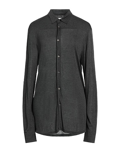 PAOLO PECORA Solid colour shirt Lead 100% Viscose