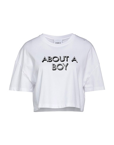 ERIKA CAVALLINI Crop top Bianco 100% Cotone