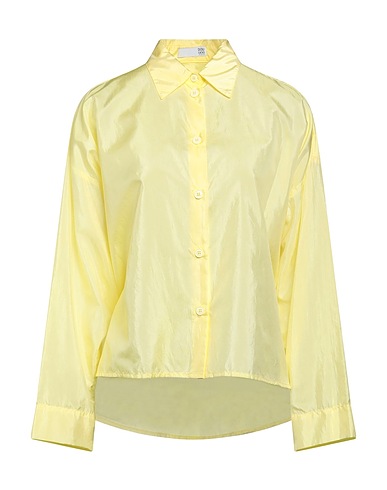 DOUUOD Solid colour shirts & blouses Pastel yellow 65% Polyamide, 35% Silk