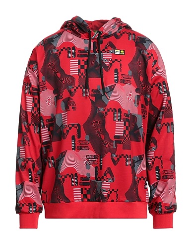 FILA Hooded track jacket  Red 95% Polyester, 5% Elastane