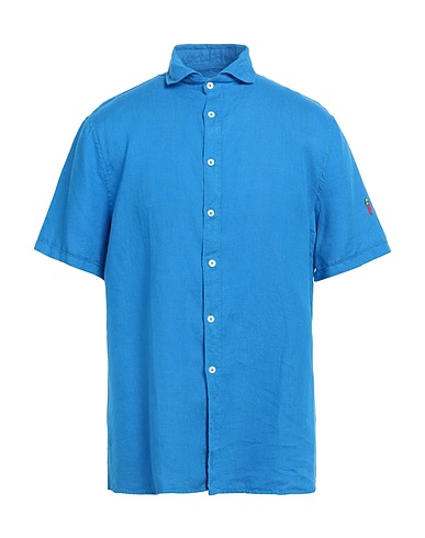 COOPERATIVA PESCATORI POSILLIPO リネンシャツ アジュールブルー リネン 100%