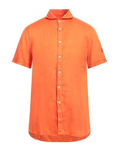 COOPERATIVA PESCATORI POSILLIPO Linen shirt Orange 100% Linen