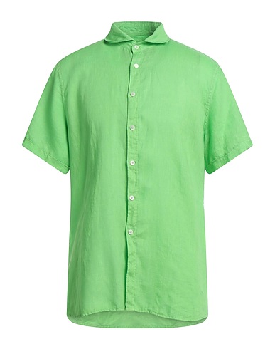 COOPERATIVA PESCATORI POSILLIPO Linen shirt Lime green 100% Linen