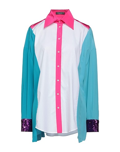 DOLCE&GABBANA Patterned shirts & blouses Fuchsia 40% Cotton, 30% Silk, 17% Viscose, 9% Polyamide, 4% Synthetic fibers