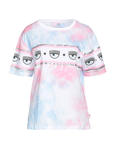 CHIARA FERRAGNI T-shirt Sky blue 100% Cotton, Elastane