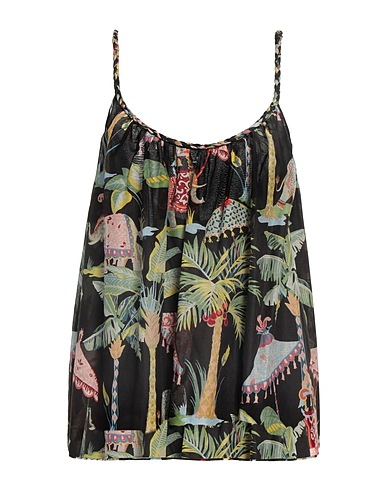 REDValentino トップス ブラック コットン 72% / シルク 28%
