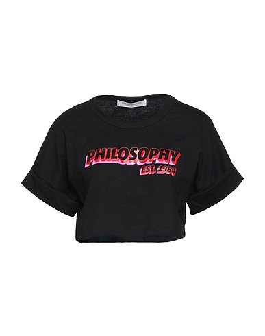 PHILOSOPHY di LORENZO SERAFINI Ｔシャツ ブラック コットン 100%