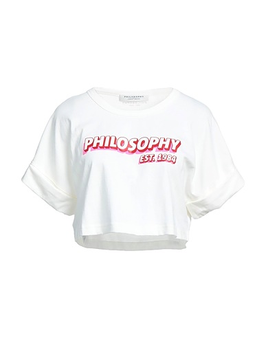 PHILOSOPHY di LORENZO SERAFINI Crop top White 100% Cotton