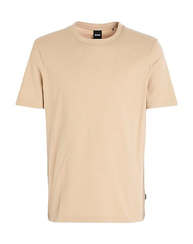 BOSS T-shirt Beige 75% Cotone, 25% Poliestere