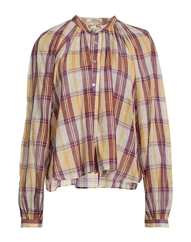 MARANT ÉTOILE Checked shirt Dark purple 100% Cotton