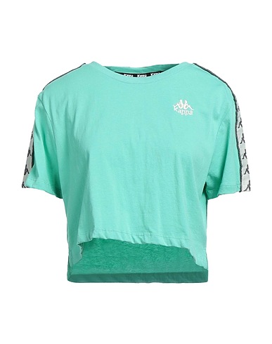 KAPPA Crop top Light green 100% Cotton