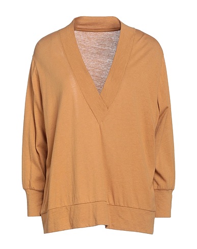 MAJESTIC FILATURES T-shirt Camel 70% Cotton, 30% Cashmere