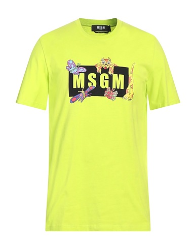 MSGM T-shirt Lime green 100% Cotton