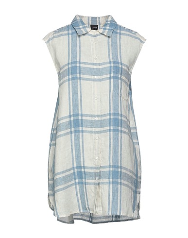 ASPESI Camicia a quadri Avorio 100% Lino