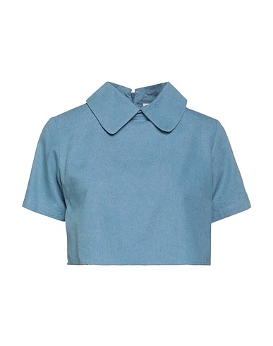 THE WHITE PEPPER Top BLU 100% Baumwolle