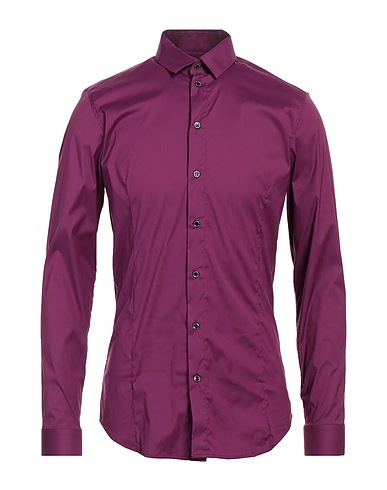 PATRIZIA PEPE Solid colour shirt Mauve 67% Cotton, 27% Polyamide, 6% Elastane