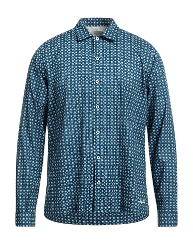 BROOKSFIELD Linen shirt Deep teal 55% Linen, 45% Cotton