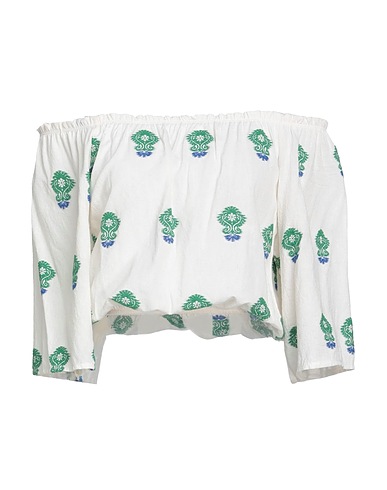 VANESSA SCOTT Schulterfreies Top Elfenbein 62% Baumwolle, 30% Viskose, 7% Polyester, 1% Andere Fasern