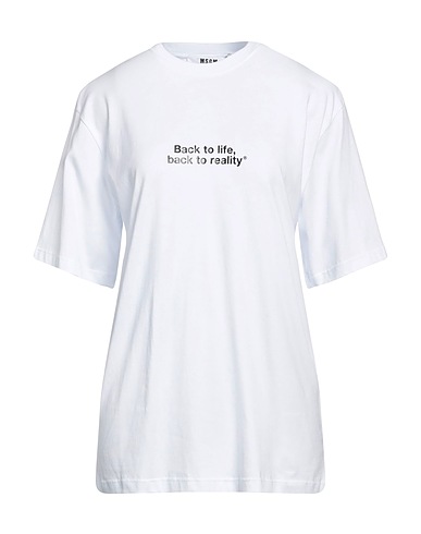 MSGM Oversize-T-Shirt White 100% Cotton