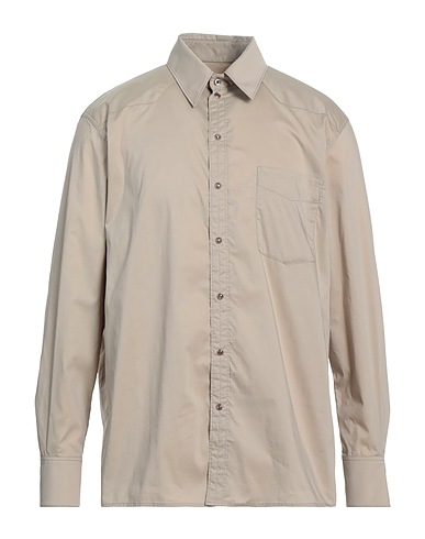 LEMAIRE Solid colour shirt Light brown 62% Cotton, 38% Polyester