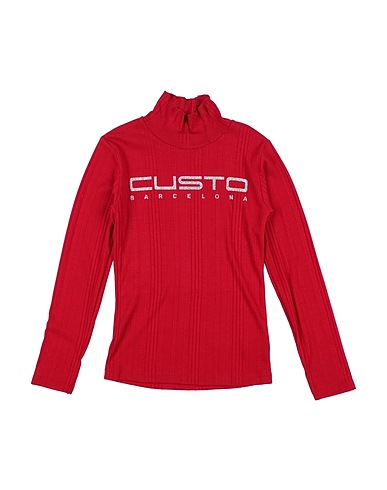 CUSTO BARCELONA T-shirt Rosso 68% Cotone, 28% Viscosa, 4% Elastan