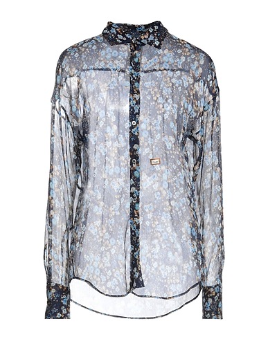DSQUARED2 Floral shirts & blouses Midnight blue 100% Silk