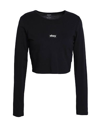 OBEY Crop top Black 100% Cotton