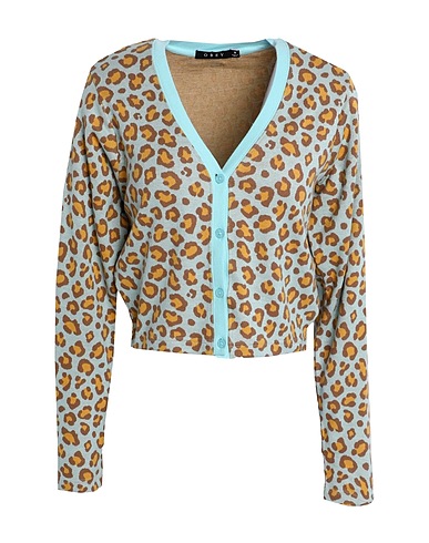 OBEY Strickjacke Tūrkis 100% Baumwolle