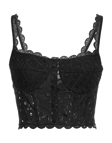 CHARO RUIZ IBIZA Top Black 70% Cotton, 30% Polyester