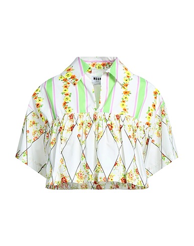 MSGM Top Weiß 100% Baumwolle