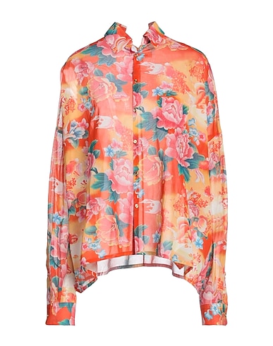 JUNYA WATANABE COMME des GARÇONS Floral shirts & blouses Orange 100% Cotton
