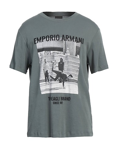 EMPORIO ARMANI Basic T-shirt Lead 100% Cotton