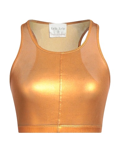 FORTE_FORTE Crop top Copper 96% Polyester, 4% Elastane