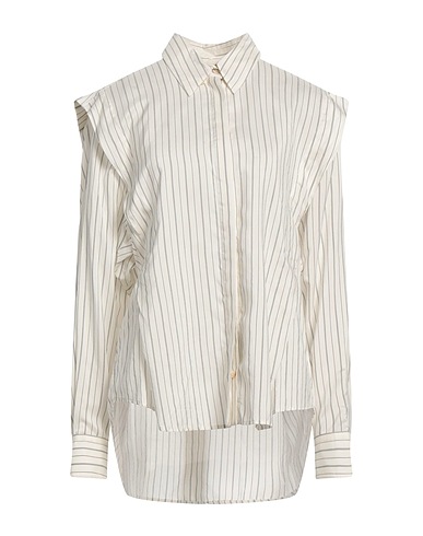 ISABEL MARANT Striped shirt Ivory 58% Silk, 42% Cupro