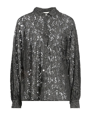 VICOLO Lace shirts & blouses Charcoal 85% Viscose, 15% Polyamide
