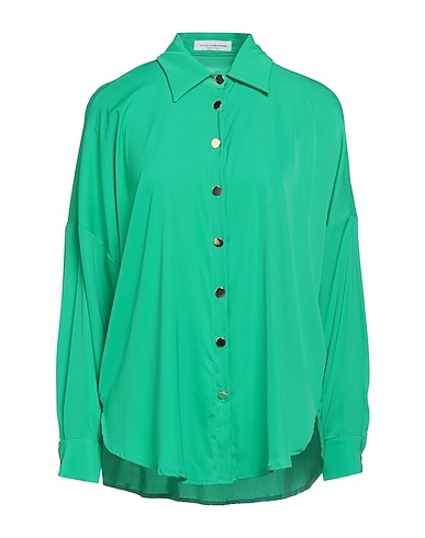 ATOS LOMBARDINI Solid colour shirts & blouses VERDE 97% Polyester, 3% Elastane