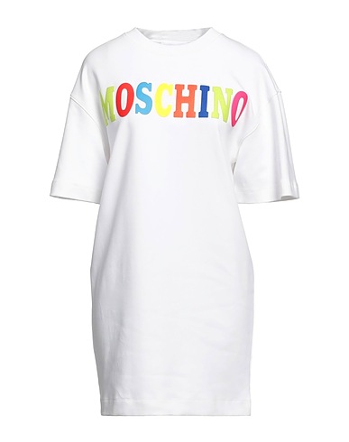 MOSCHINO Short dress White 97% Cotton, 3% Elastane