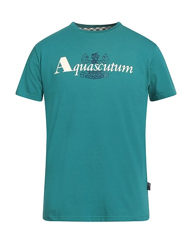 AQUASCUTUM ACTIVE T-shirt Deep teal 95% Cotton, 5% Elastane