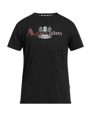 AQUASCUTUM ACTIVE T-shirt Black 95% Cotton, 5% Elastane