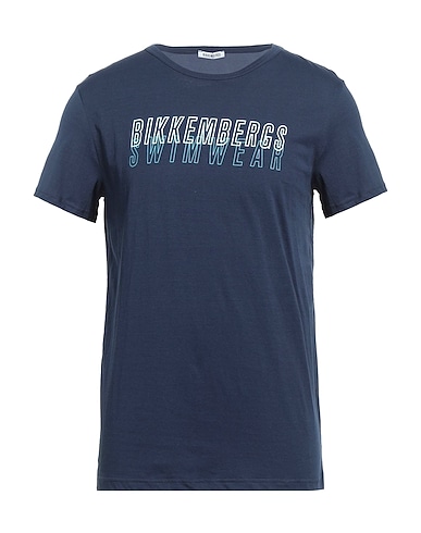 BIKKEMBERGS T-shirt Midnight blue 100% Cotton